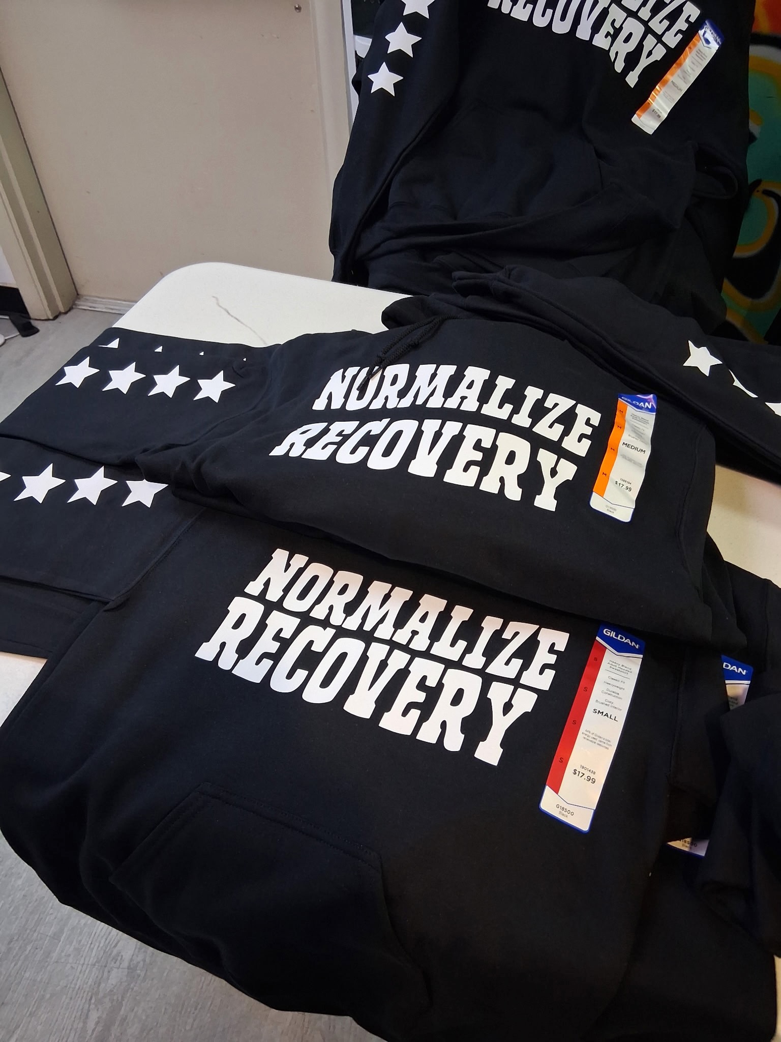 Custom band logo hoodie example